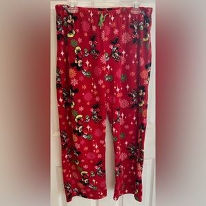 Disney Women’s Mickey & Minnie Lounge/Pajama Pants, Size Large